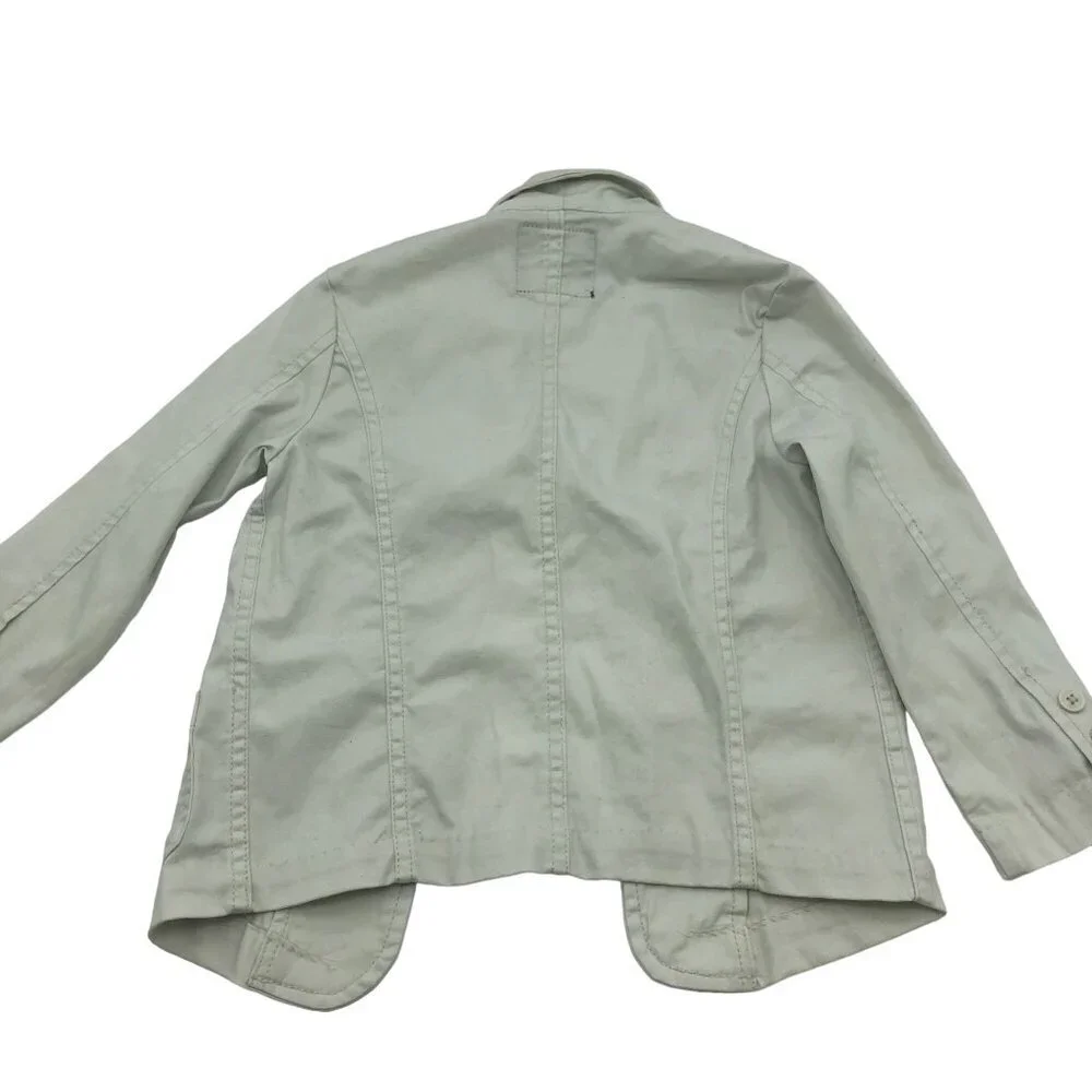 Oshkosh B'gosh Boys 2T White Denim Blazer Jacket Lightweight Cotton Blend‎